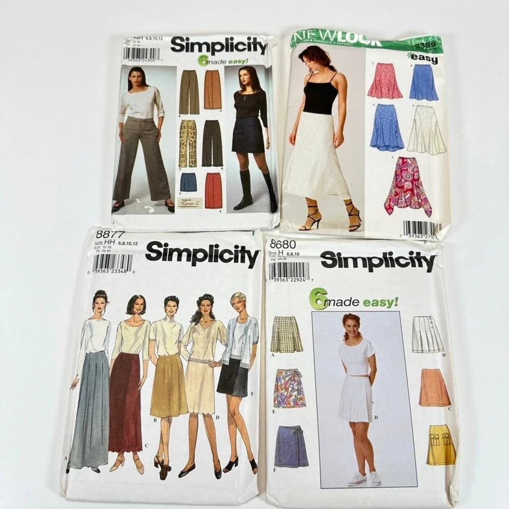 VTG Lot of 6 UNCUT 80s 90s Y2K Simplicity McCalls Sewing Patterns Skirt Pants - Picture 2 of 5